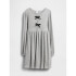 LS SNIT BOW FRONT DRS HTHRGREYB08/HALO167