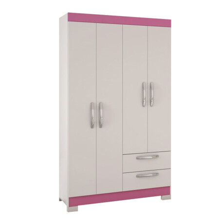ROPERO 4 PUERTAS 2 CAJONES GUARDARROPA ARMARIO PLACARD CLOSET BLANCO FLEX