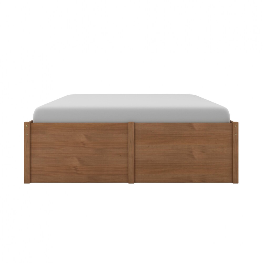 Cama Madera Maciza Con Cajones - Queen - Linea beauty Amendoa