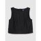 SL SHELL TOP - LINEN BLACK