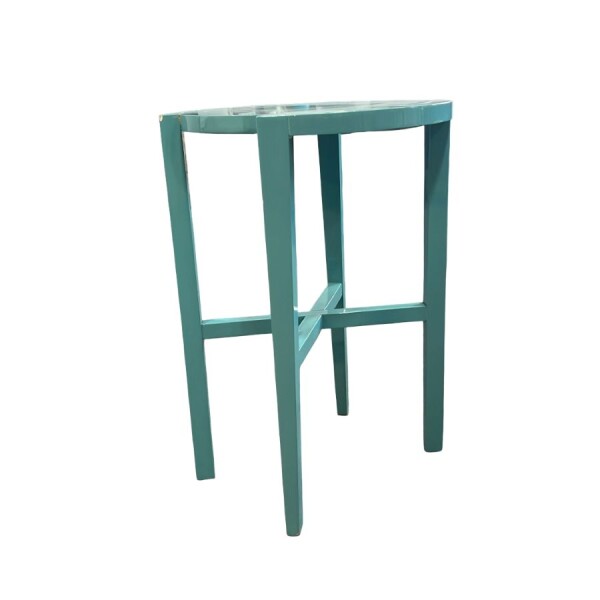 Mesa lateral redonda celeste - Producto con detalles Mesa lateral redonda celeste - Producto con detalles