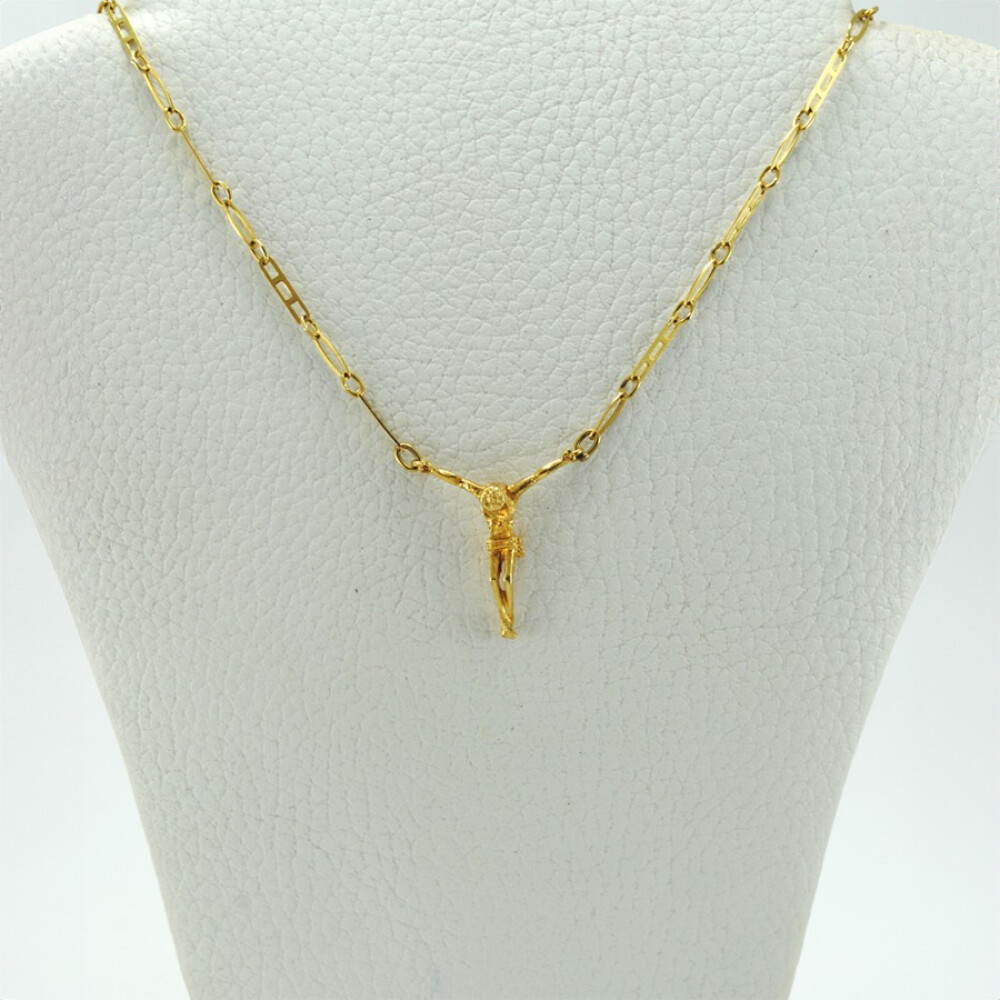 Cadena De Oro 18K Con Cristo Cadena De Oro 18K Con Cristo