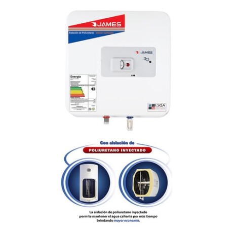 Termotanque Calefón de acero James 30Lts Termotanque Calefón de acero James 30Lts