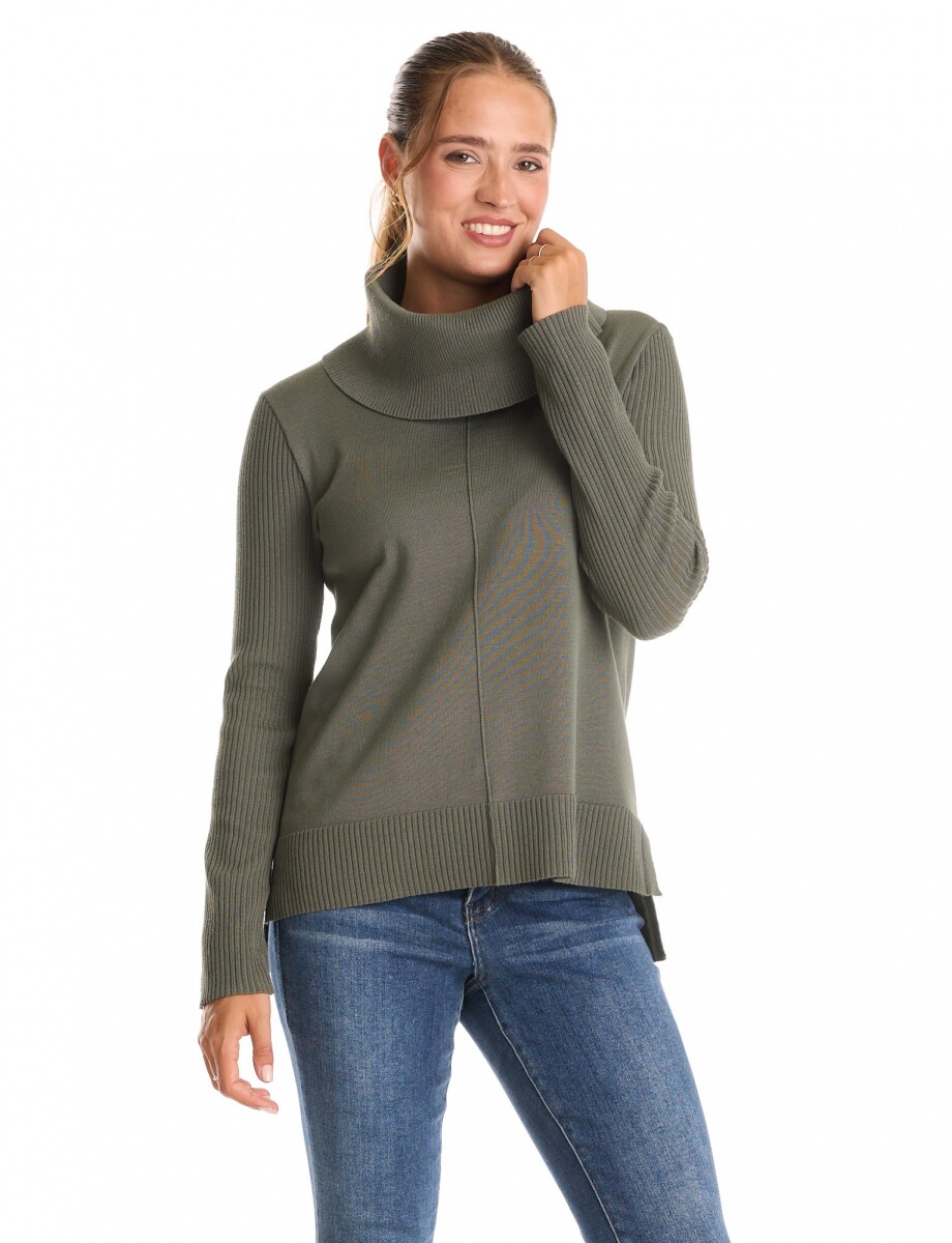 Buzo Cuello Volcado - Verde 