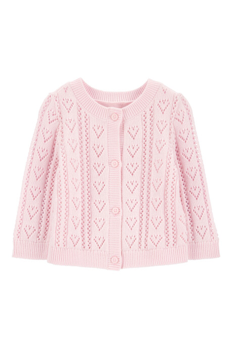 Saco de punto de algodón, diseño corazones Sin color