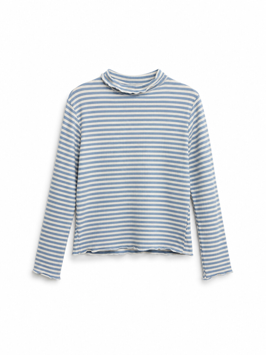 POLERA AGOS STRIPE - CELESTE 