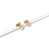 Caravanas Solitario oro - Oro bajo - Zirconia blanca - CA8117 conpiedra