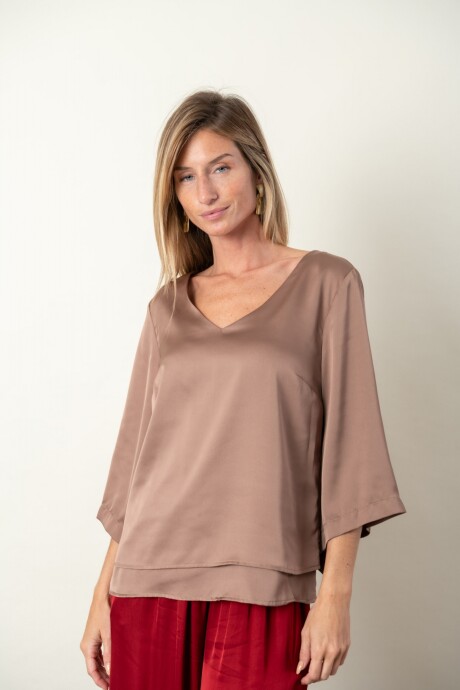 BLUSA IDOCRASA Tostado