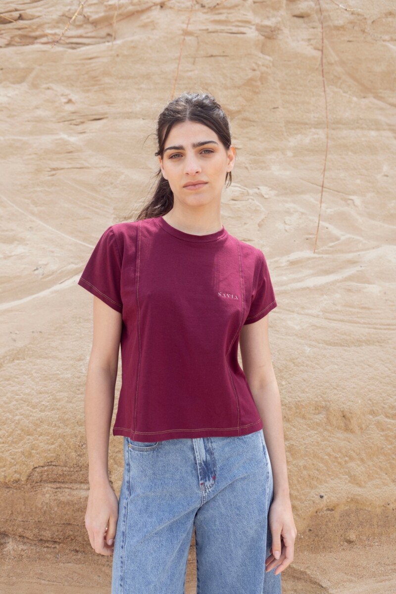 TSHIRT SHORT FW24 Bordeaux