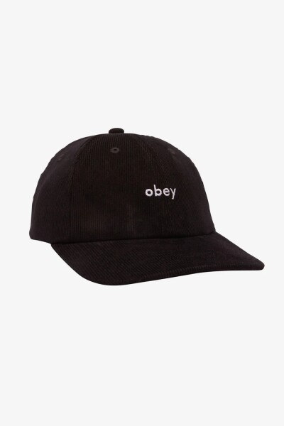 LOWERCASE CORDUROY 6 PANEL STR Negro