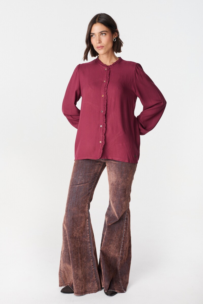Camisa Soft Bordeaux