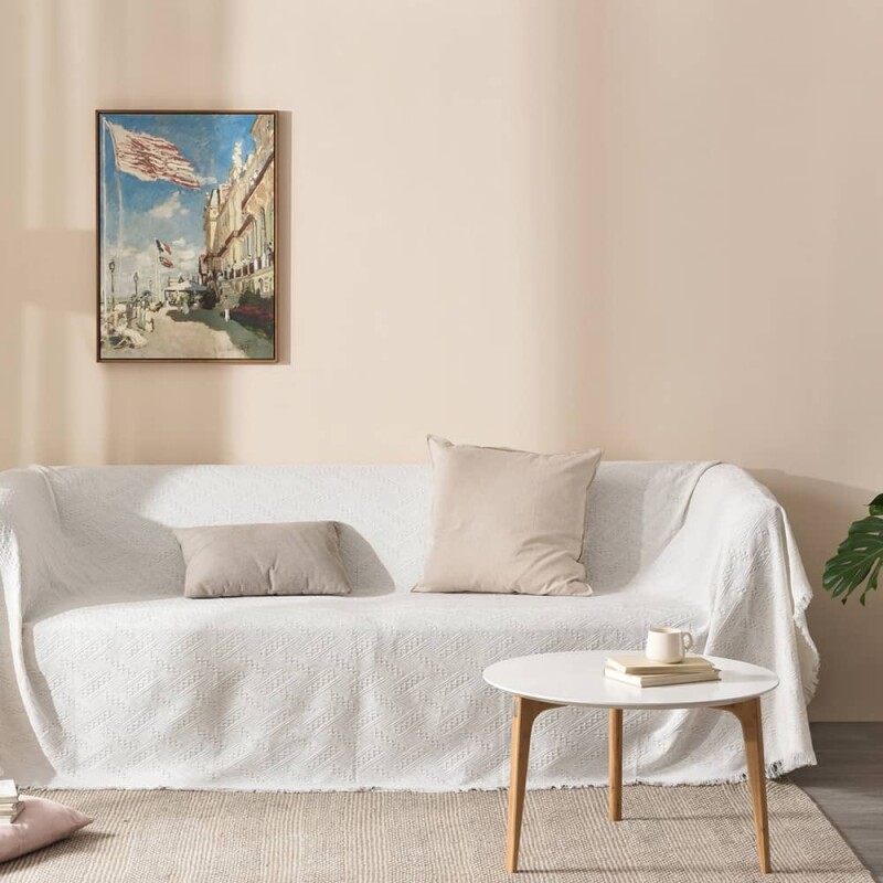 Manta para Sillon y Cama 130x180 cm blanco