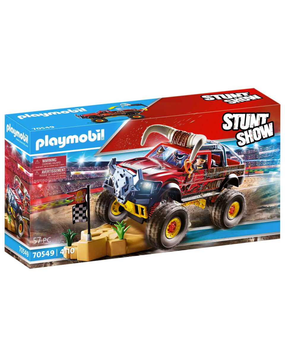 Playmobil Stunt Show camioneta Bull Monster Truck 57 piezas 