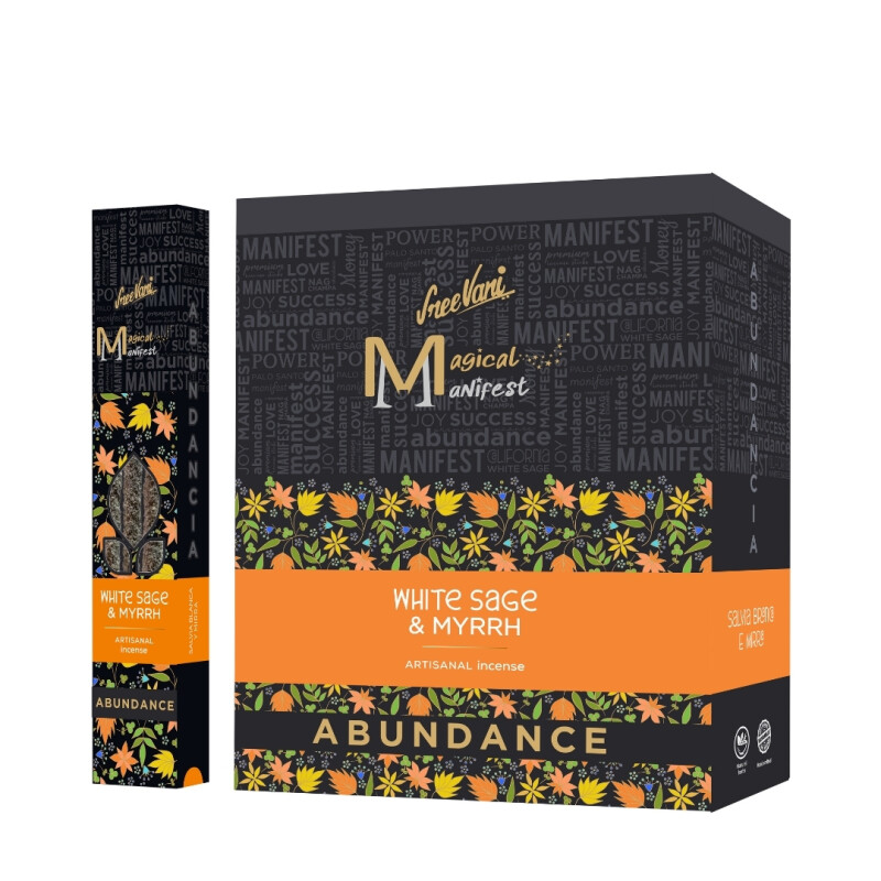 INCIENSO SREE VANI - MANIFIESTO CAJA X12 Salvia Blanca/mirra
