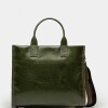 Cartera de Mano Capri En Cuero Liso Verde