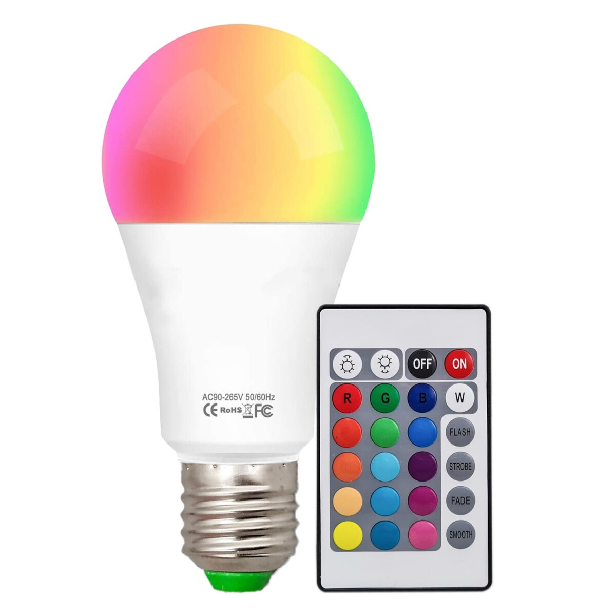 Lamparita RGB con control remoto E27 7W 