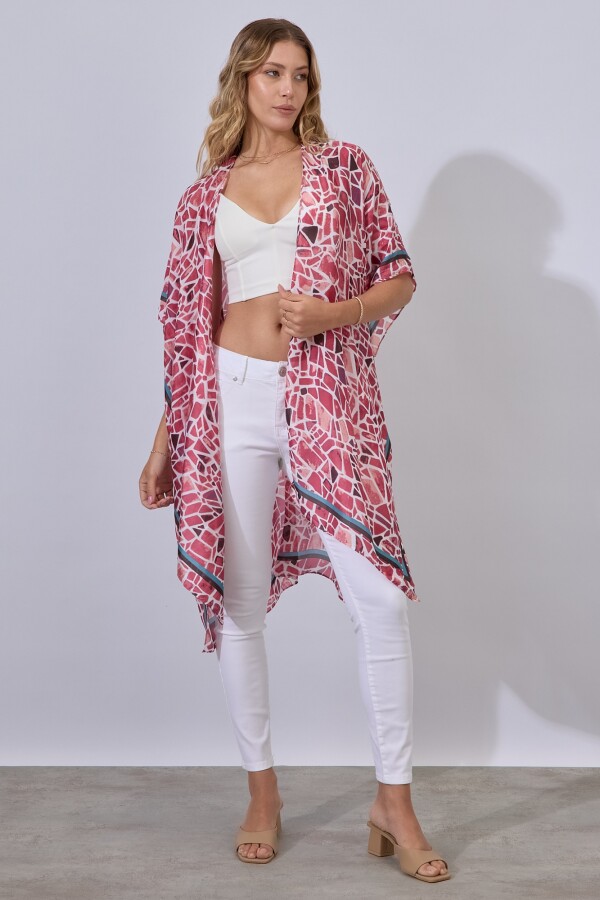 Kimono Printed MULTI/ROSA