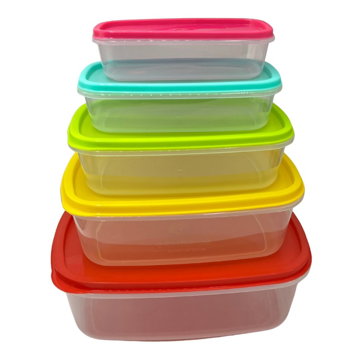 TUPPER DE PLÁSTICO SET x5 