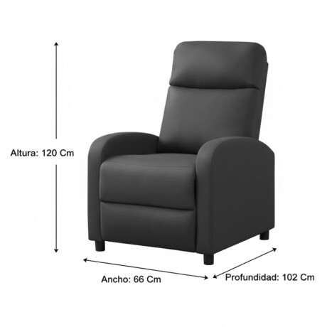 Butaca reclinable - 1 Cuerpo GRIS OSCURO