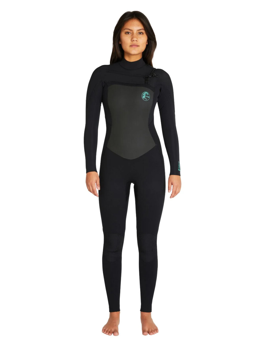 Wetsuit Focus Dama 4/3mm - Full Chest Zip - Negro 