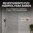 Placa PVC Símil Mármol 2,44 x 1,22 m Mármol Blanco Gris Claro 2