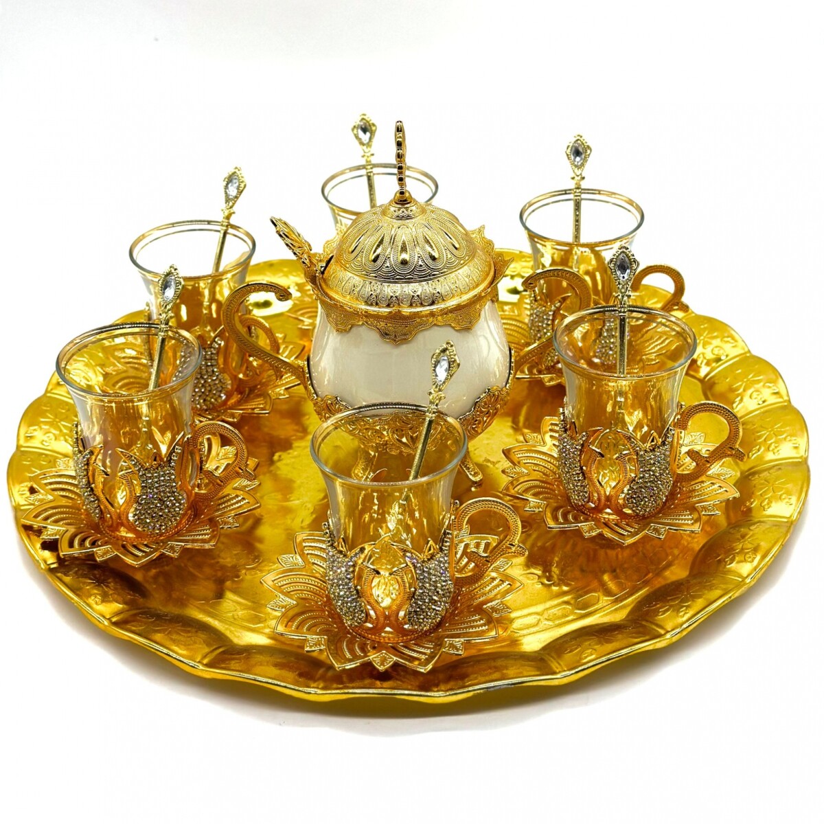 Juego de té completo vip dore Swarovski 