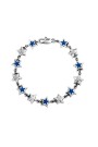 Blue Enameled Stars Bracelet Plata