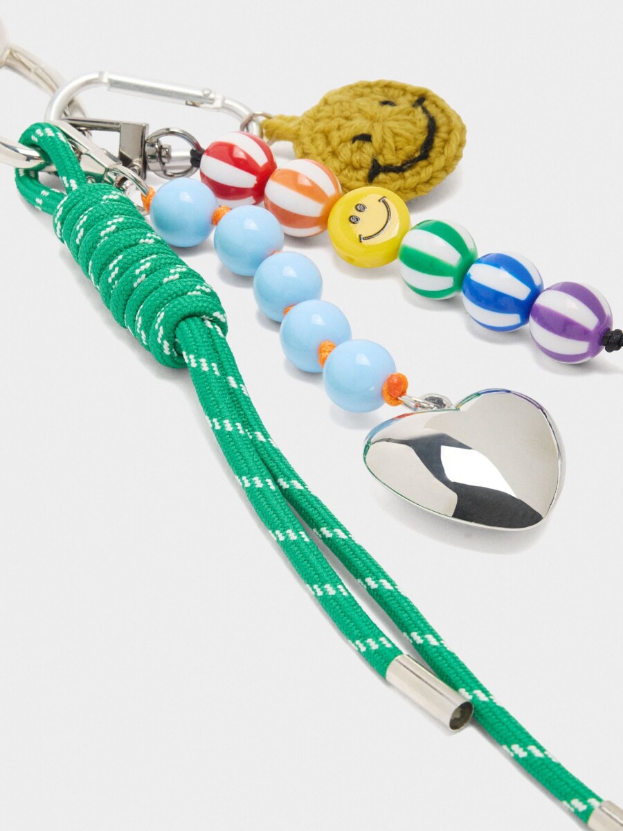 Llavero Charm Cara Feliz multicolor