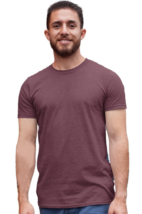Camiseta a la base jaspe Bordó jaspe