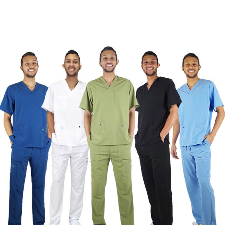 Set Médico Elastizado Unisex 2 Piezas Azul Piedra