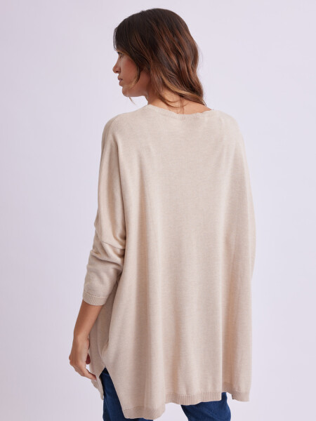 Buzo de punto oversize Beige Melange
