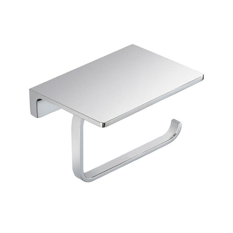 PORTA ROLLO METALICO PARA BAÑO DE PARED LINEA CROMO BRILLO CROMO
