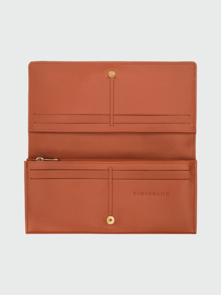 Billetera Larga Continental Le Roseau Sleek Terracota