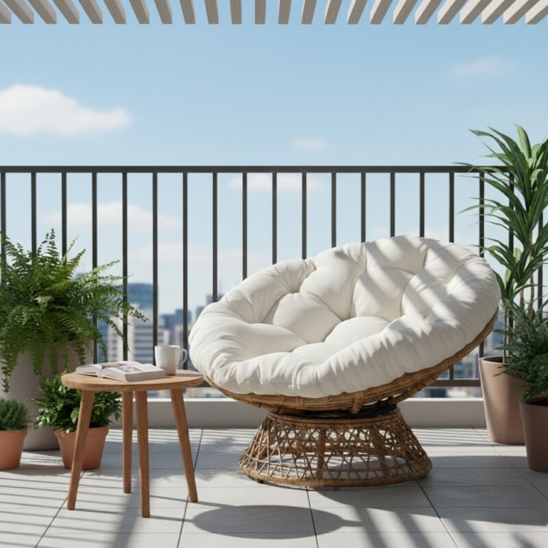 POLTRONA GIRATORIA C/ALMOHADON 77X33X96CM Unica