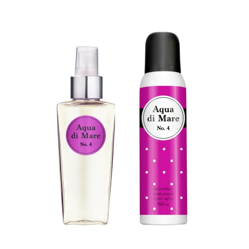 Fragancia Aqua Di Mare N° 4 Mist 100 ML + Desodorante Aerosol 150 ML Fragancia Aqua Di Mare N° 4 Mist 100 ML + Desodorante Aerosol 150 ML