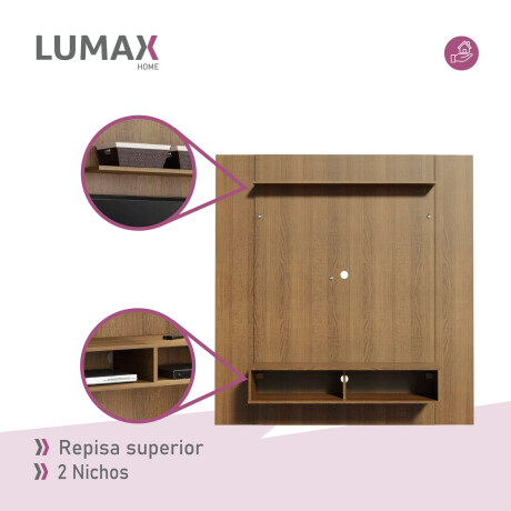 Rack Panel Mueble para TV Lumax Arizona Rústico Rack Panel Mueble para TV Lumax Arizona Rústico