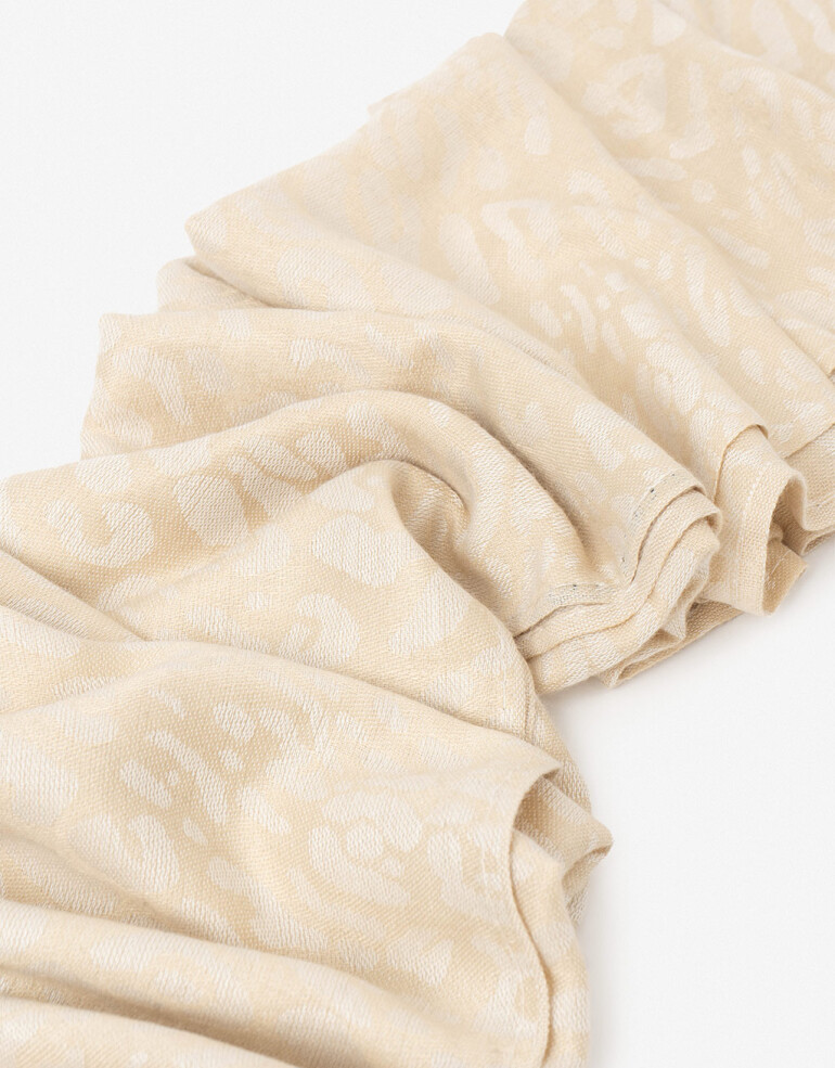 Pashminas Pashmina Animal Print - Blanco Crudo