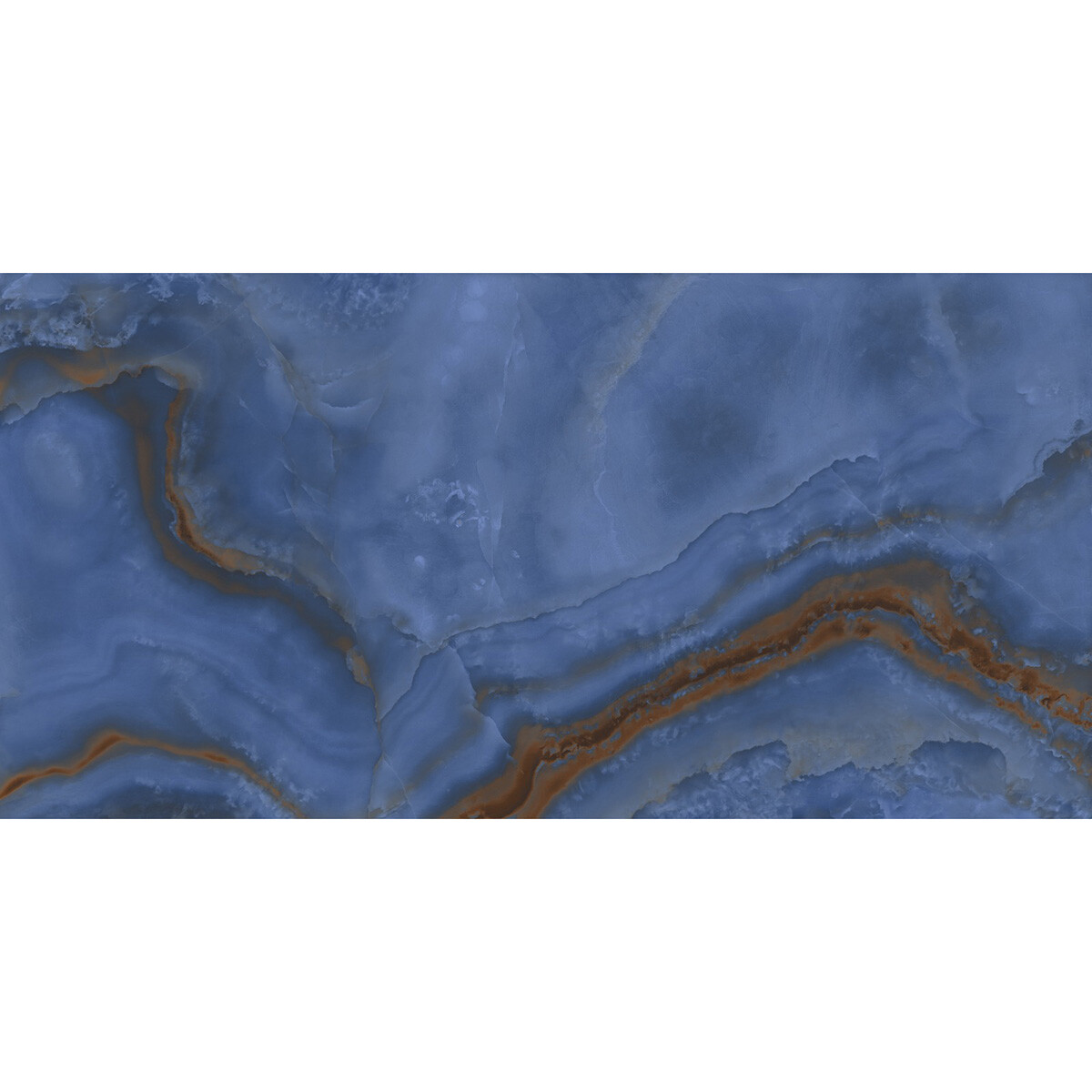 Porcelanato Castelina Blue 60x120 Cm High Gloss 