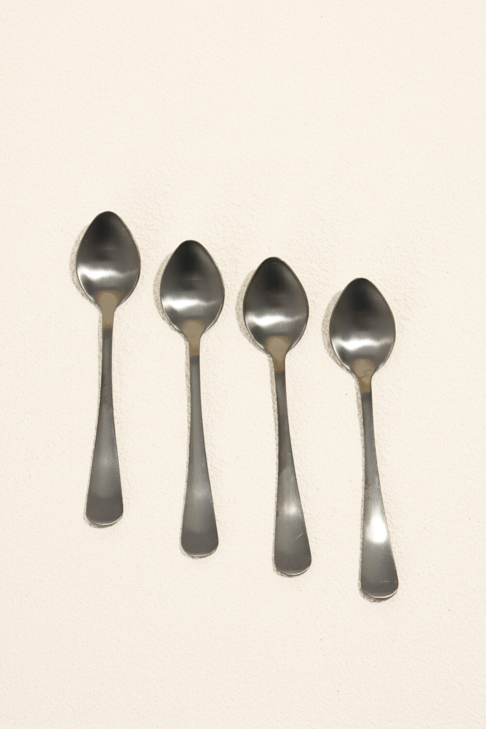 Cuchara Para Café Olivo Set 4 Un. Negro Color Unico