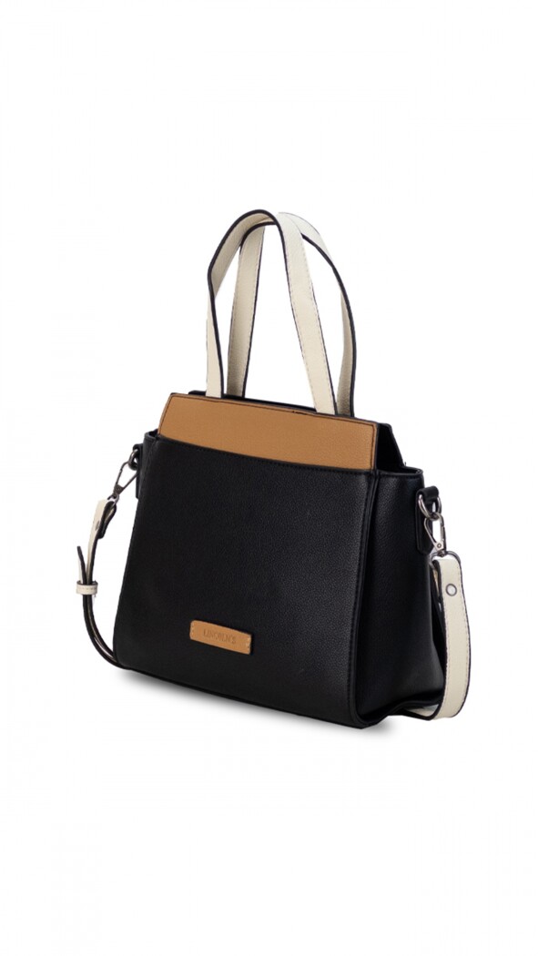 CARTERA LOS ANGELES NEGRO SUELA Y CRUDO