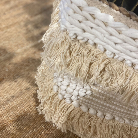 Canasto de cuerda de algodón de textura tejida a mano Canasto de cuerda de algodón de textura tejida a mano
