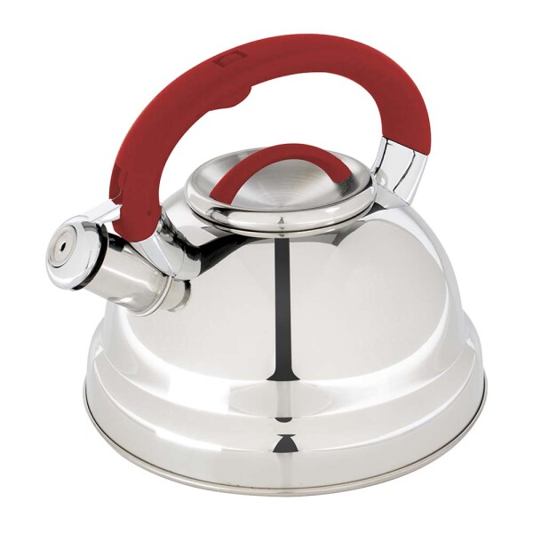 CALDERA ACERO INOX. 3 LTS. DILETTA MANGO ROJO METAL
