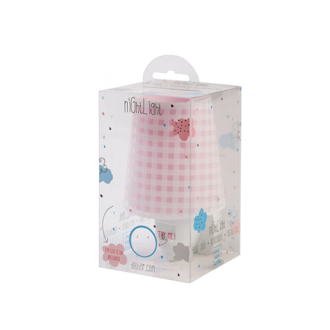 Veladora infantil VICHY PINK cuadrillé rosa DA0132