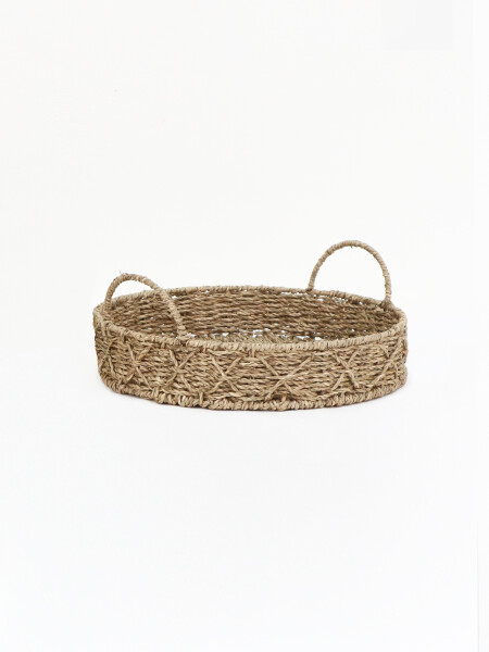 BANDEJA REDONDA C/ ASA MARRON