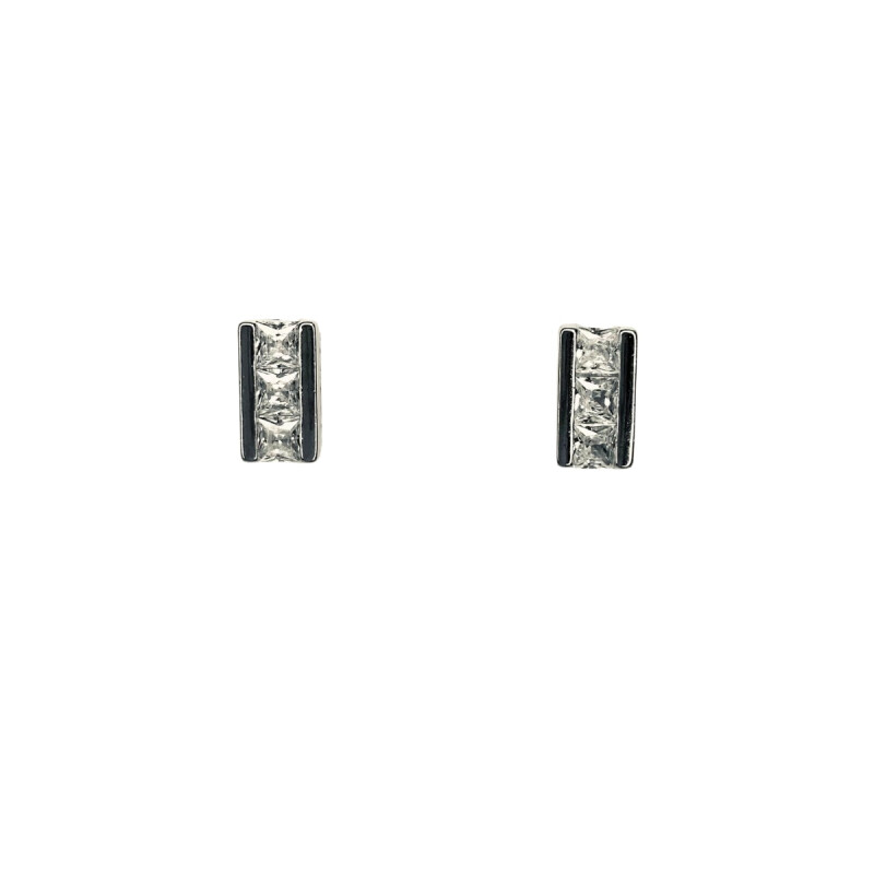 CARAVANAS DE PLATA BLOQUE PEQUEÑO CON CIRCONIAS 81829 L2d11264.1-x3