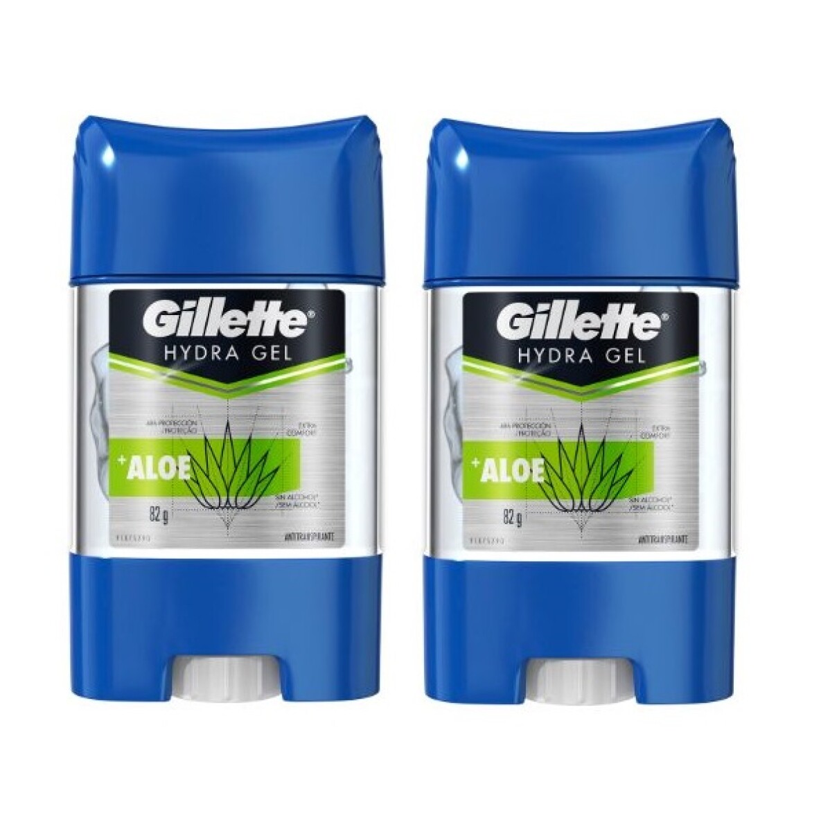 Desodorante Gel Gillette Hydra Gel Aloe 82 Grs. 2 Uds. 
