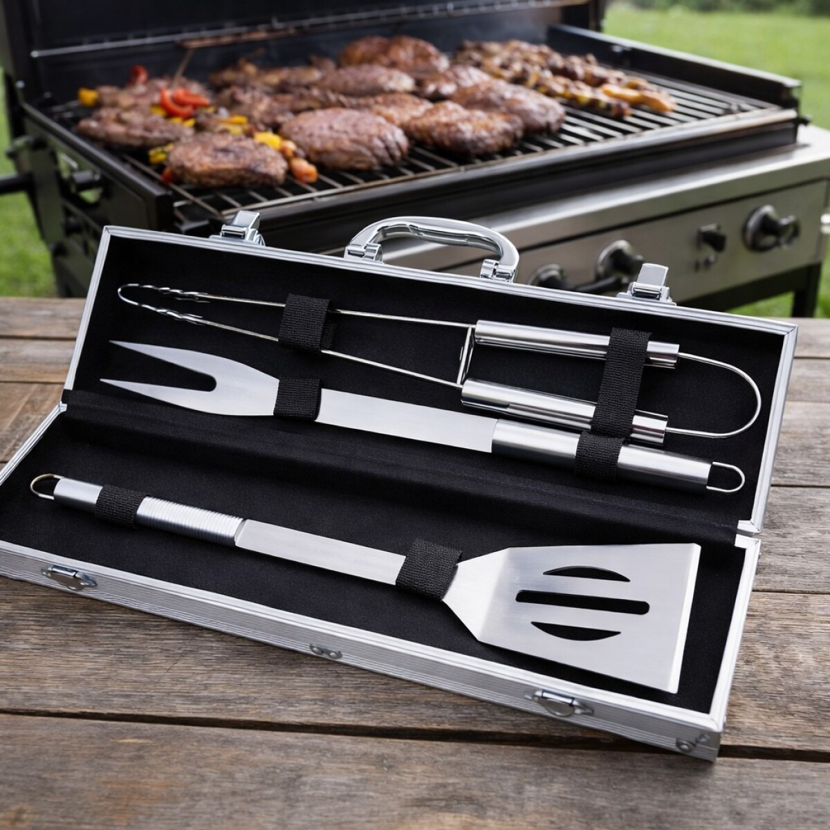 Set de 3 Piezas Para Asado en Acero Inoxidable 