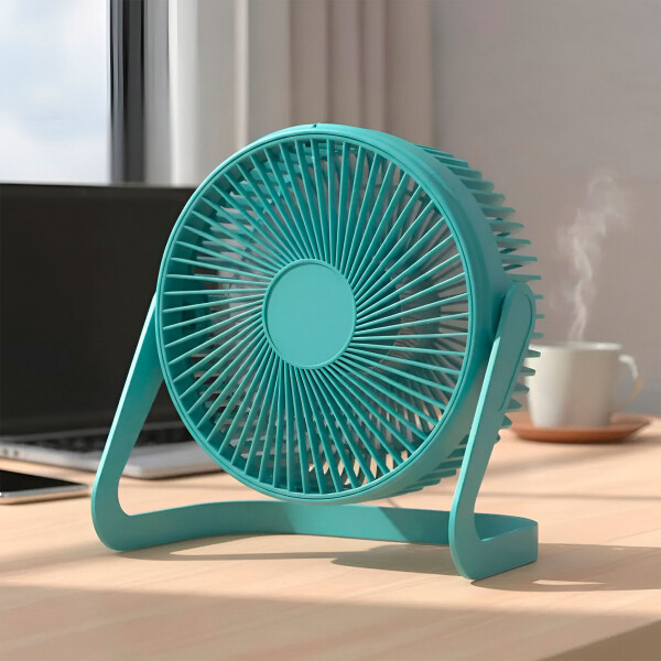 Ventilador De Escritorio Portatil Inclinable 14,5 Cm Usb Color verde