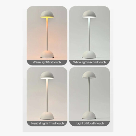 Lámpara de Mesa y Escritorio Minimalista con Luz Led Base Ondulada Blanco