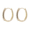 Aros Almond de oro amarillo 18k con circonias Aros Almond de oro amarillo 18k con circonias
